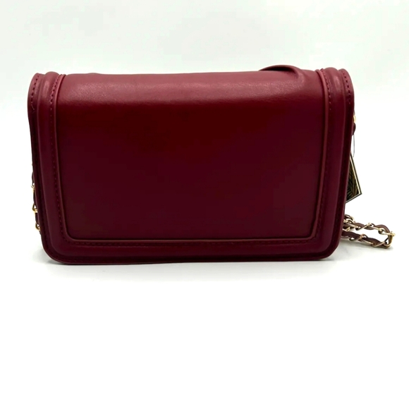 Badgley Mischka red wine pleated Crossbody purse NWT - Picture 3 of 13